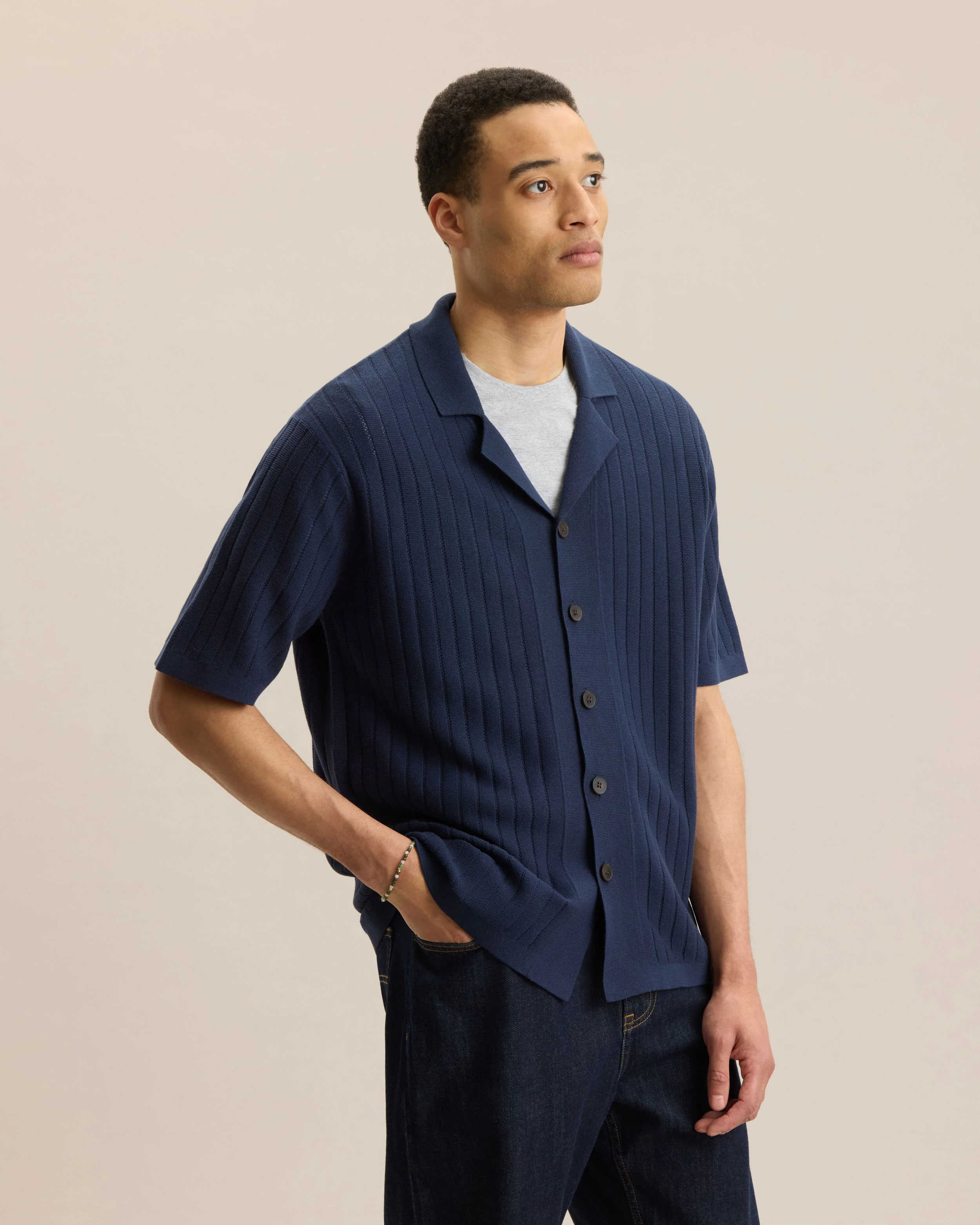 DROP-NEEDLE KNIT SHIRT - Image 2