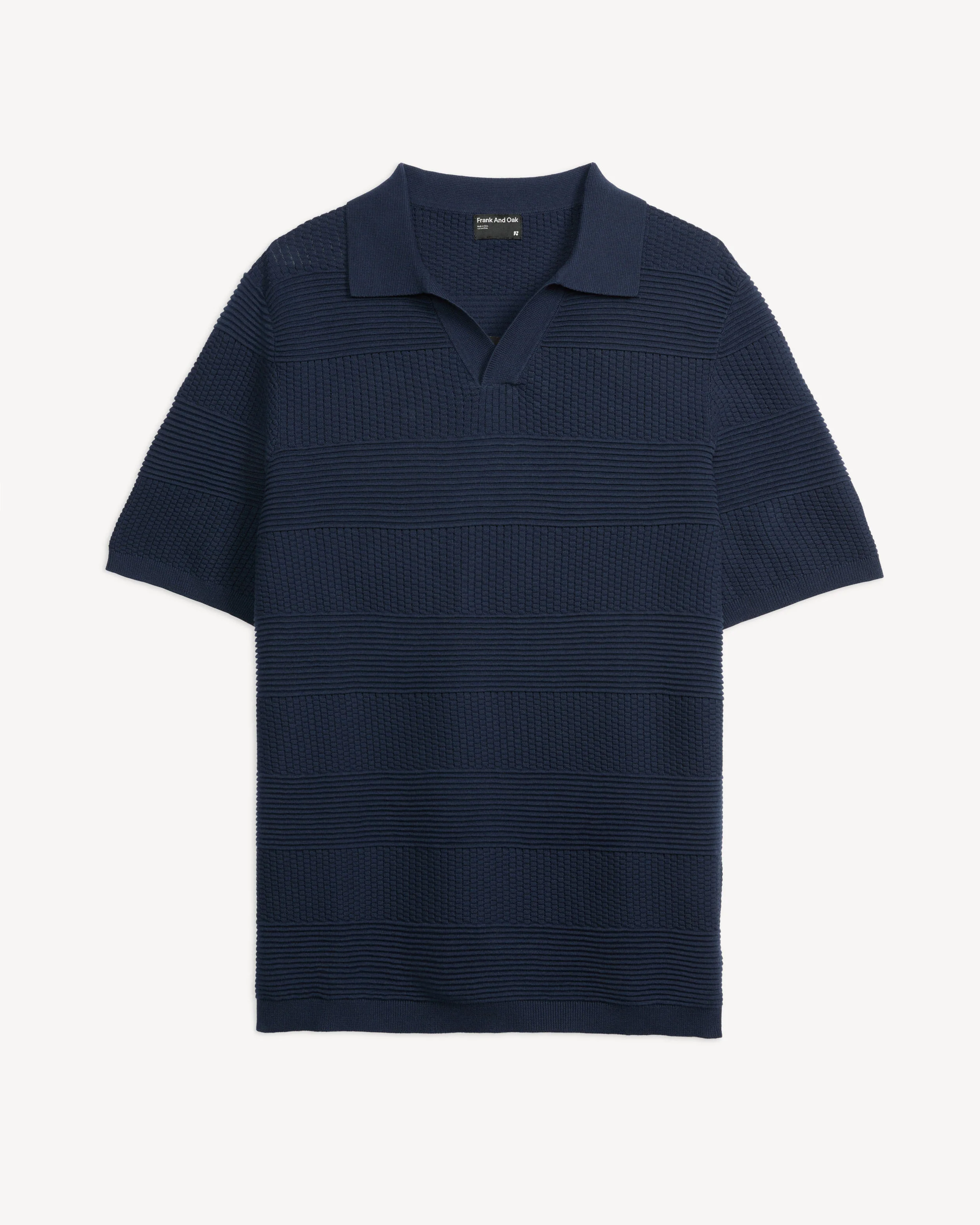 ENGINEERED STRIPE JOHNNY COLLAR POLO - Image 5